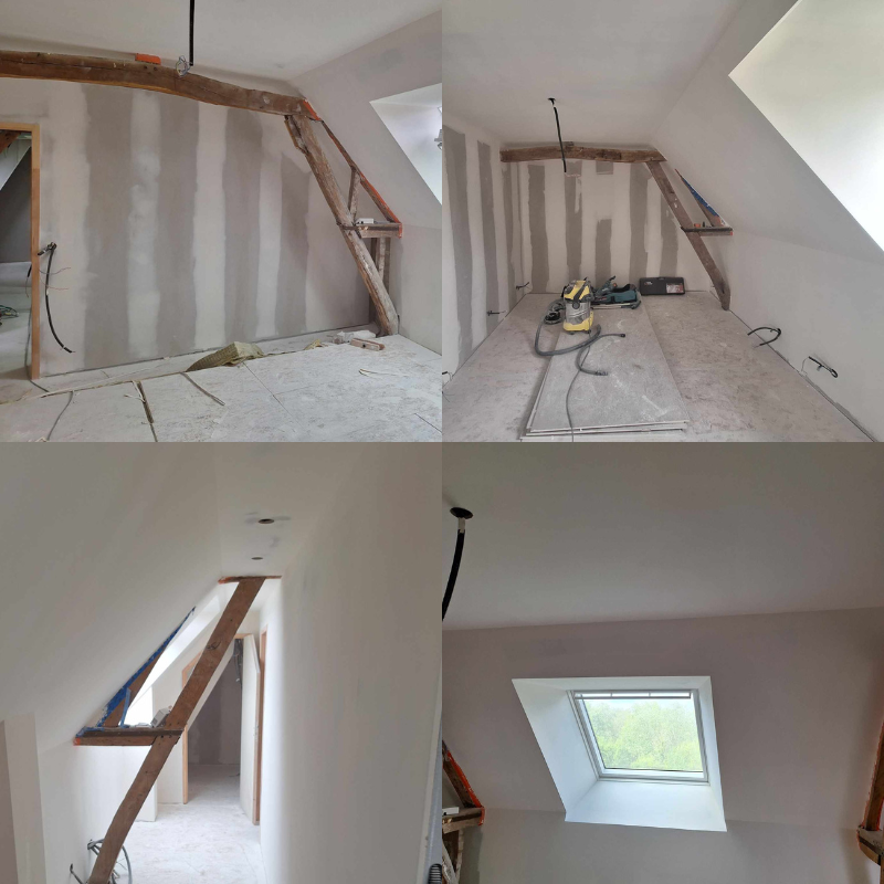 Réalisation peintre en bâtiment à Compiègne - Transformation d&rsquo;un grenier à Compiègne